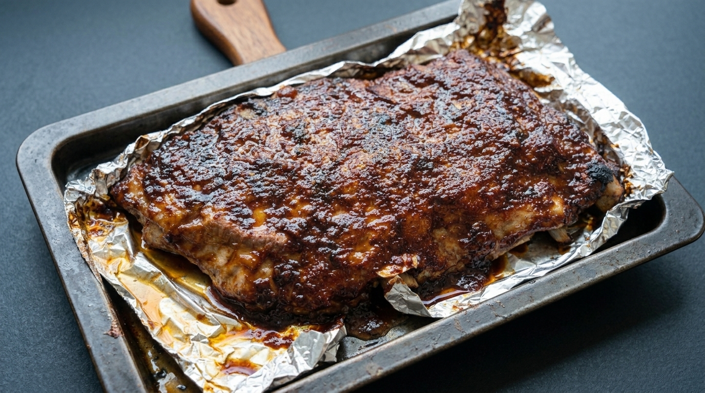 Amerykańskie żeberka BBQ z chlebkiem kukurydzianym