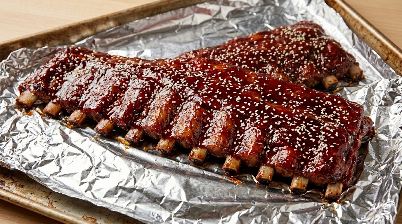 Żeberka wieprzowe Char Siu pieczone w miodzie