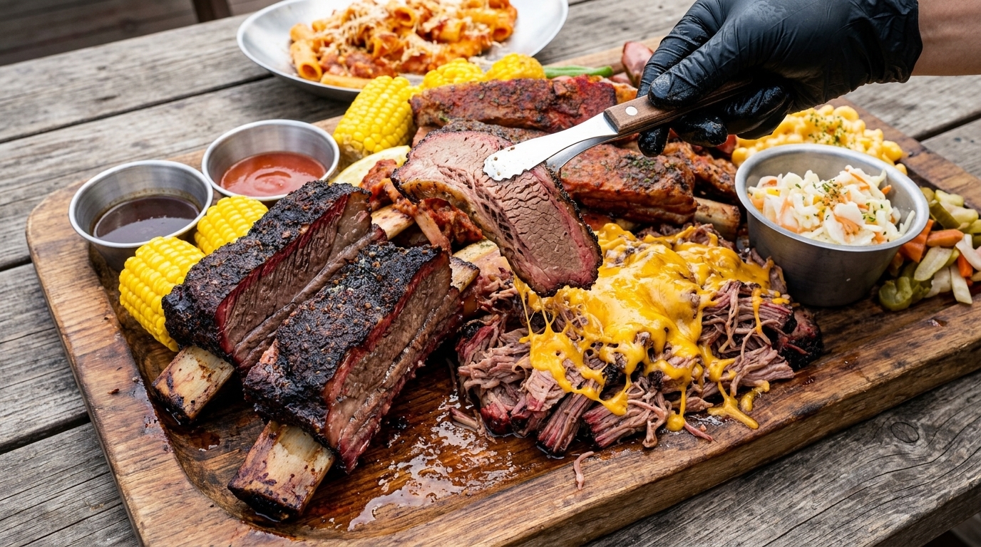 Prawdziwy Texas BBQ: Mostek Wołowy i Żeberka Wołowe