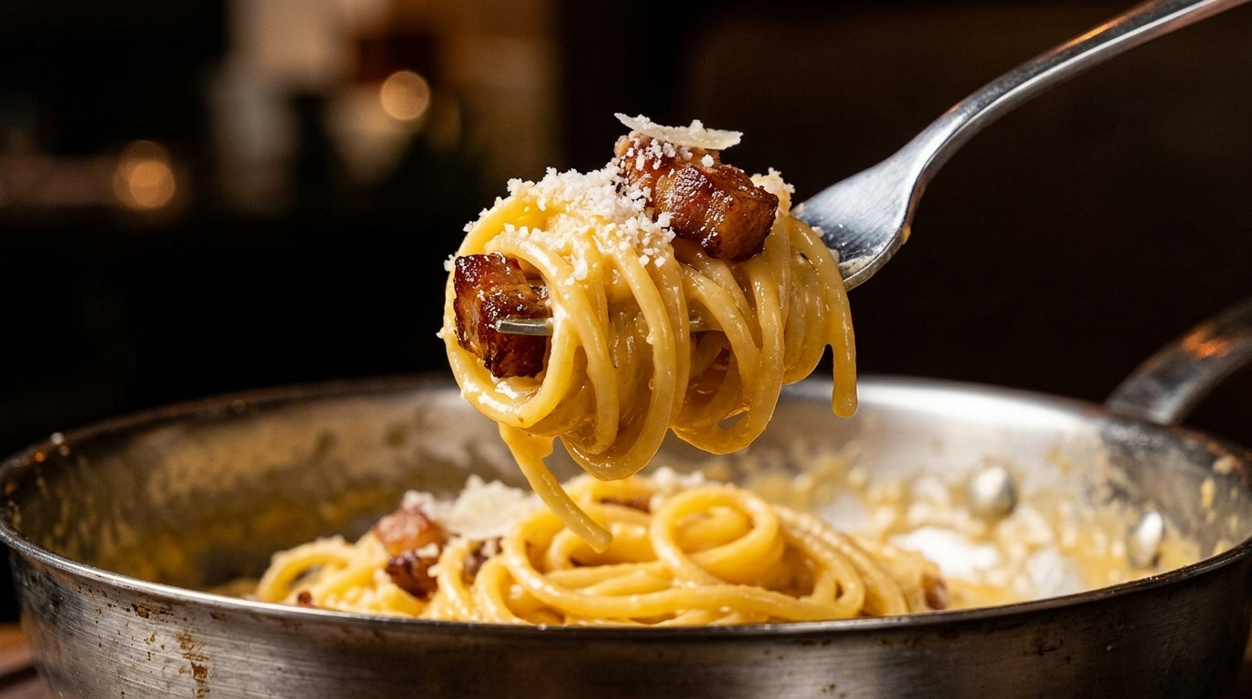 Autentyczne rzymskie spaghetti carbonara