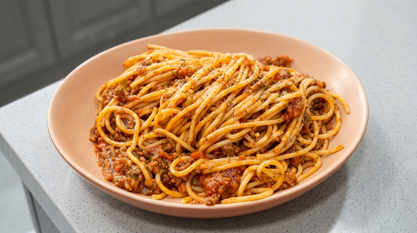 Domowe Spaghetti Bolognese z Gęstym Sosem Mięsnym