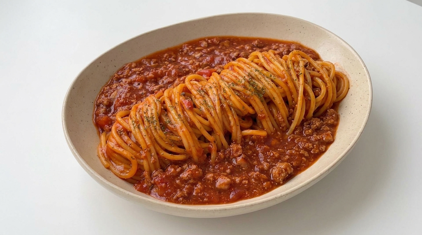 Szybkie spaghetti z wołowiną i pomidorami w azjatyckim stylu