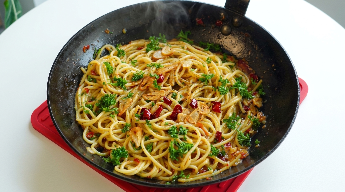 Pikantne Spaghetti z Czosnkiem i Chili w 10 Minut