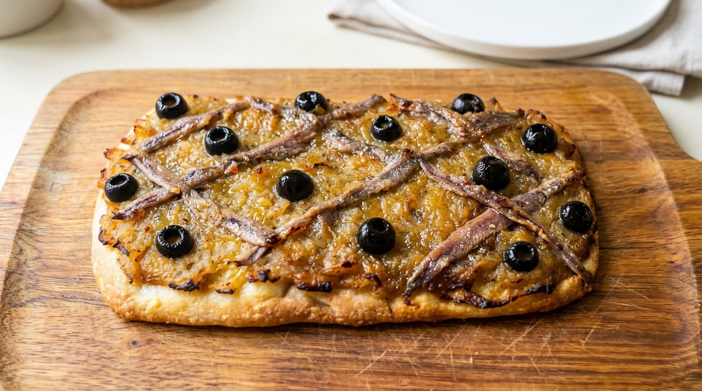 Autentyczna Pissaladière (Francuski chlebek z cebulą i anchois)