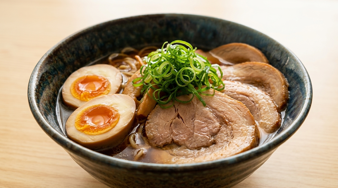 Autentyczny japoński Shoyu Ramen