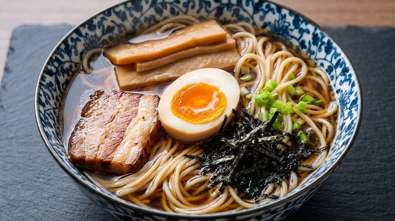 Szybki i autentyczny japoński Ramen Shoyu (sojowy)