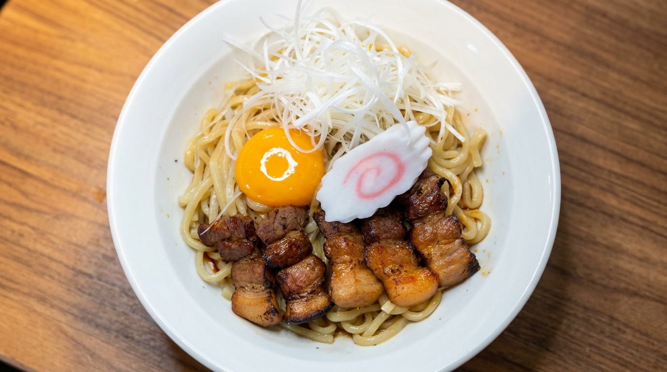 Autentyczna Abura Soba (Japoński Ramen bez Wywaru)