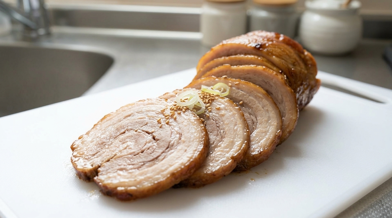 Autentyczne japońskie Chashu (Duszony Boczek do Ramenu)