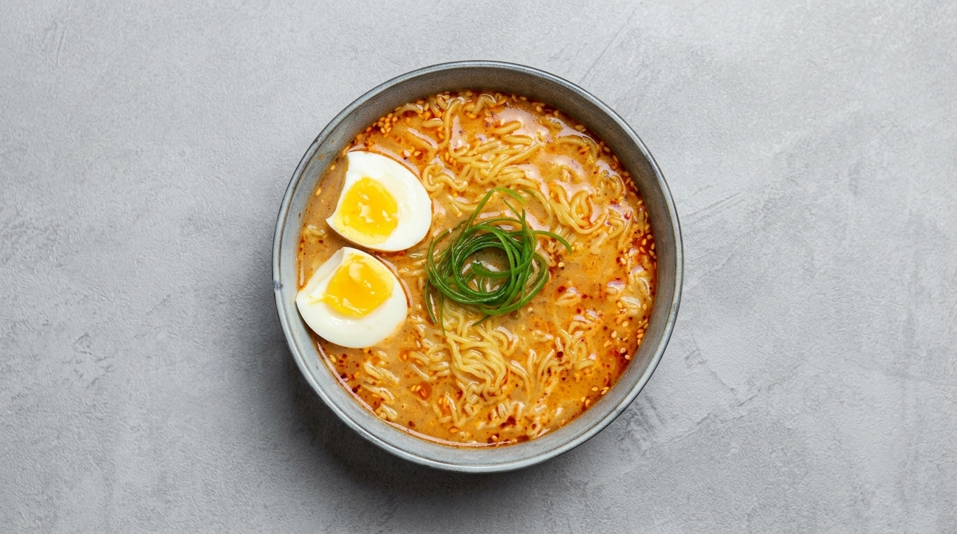 Szybki domowy ramen z pikantnym miso