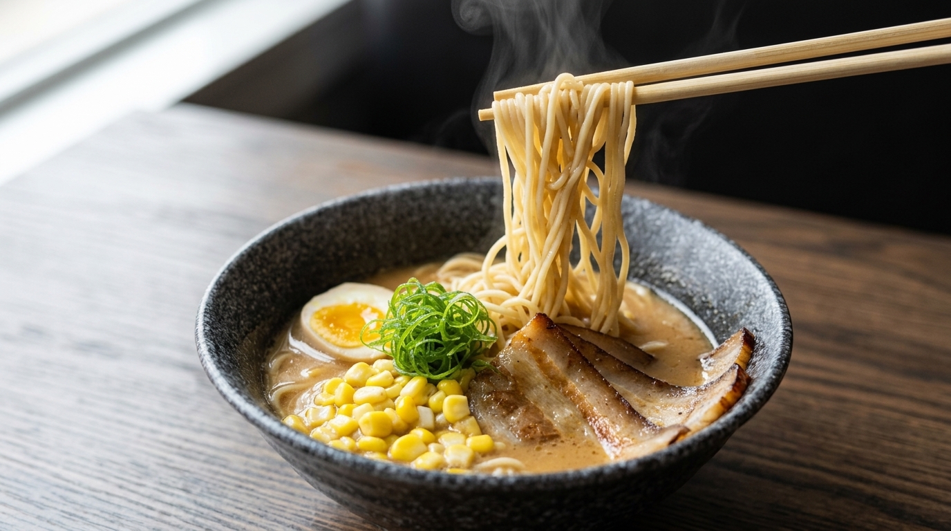 Klasyczny japoński ramen miso