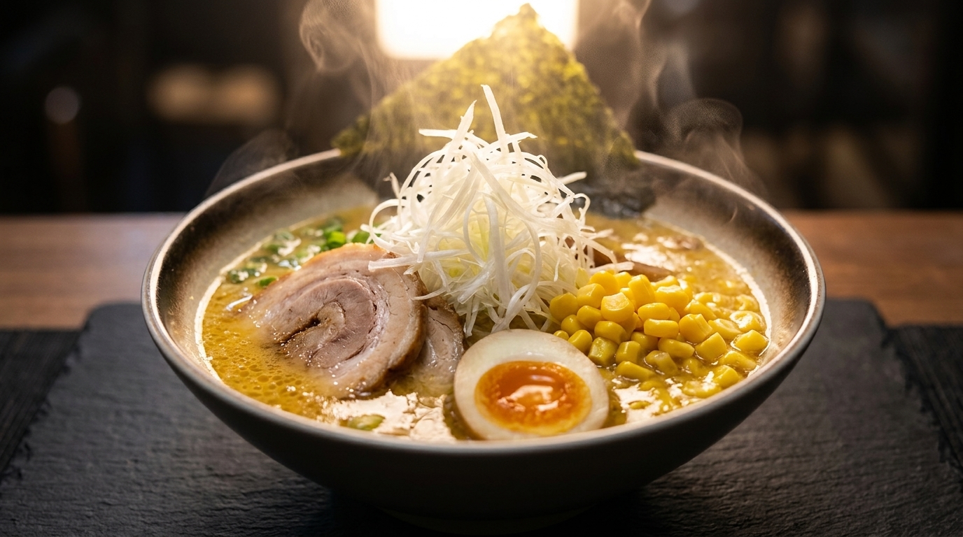 Autentyczny japoński Miso Ramen z domowym boczkiem Chashu