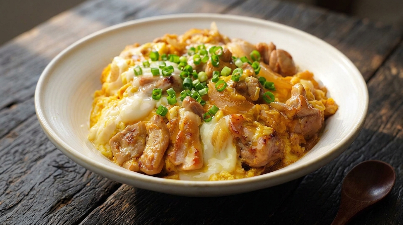 Oyakodon — Japoński Donburi z Kurczakiem i Jajkiem
