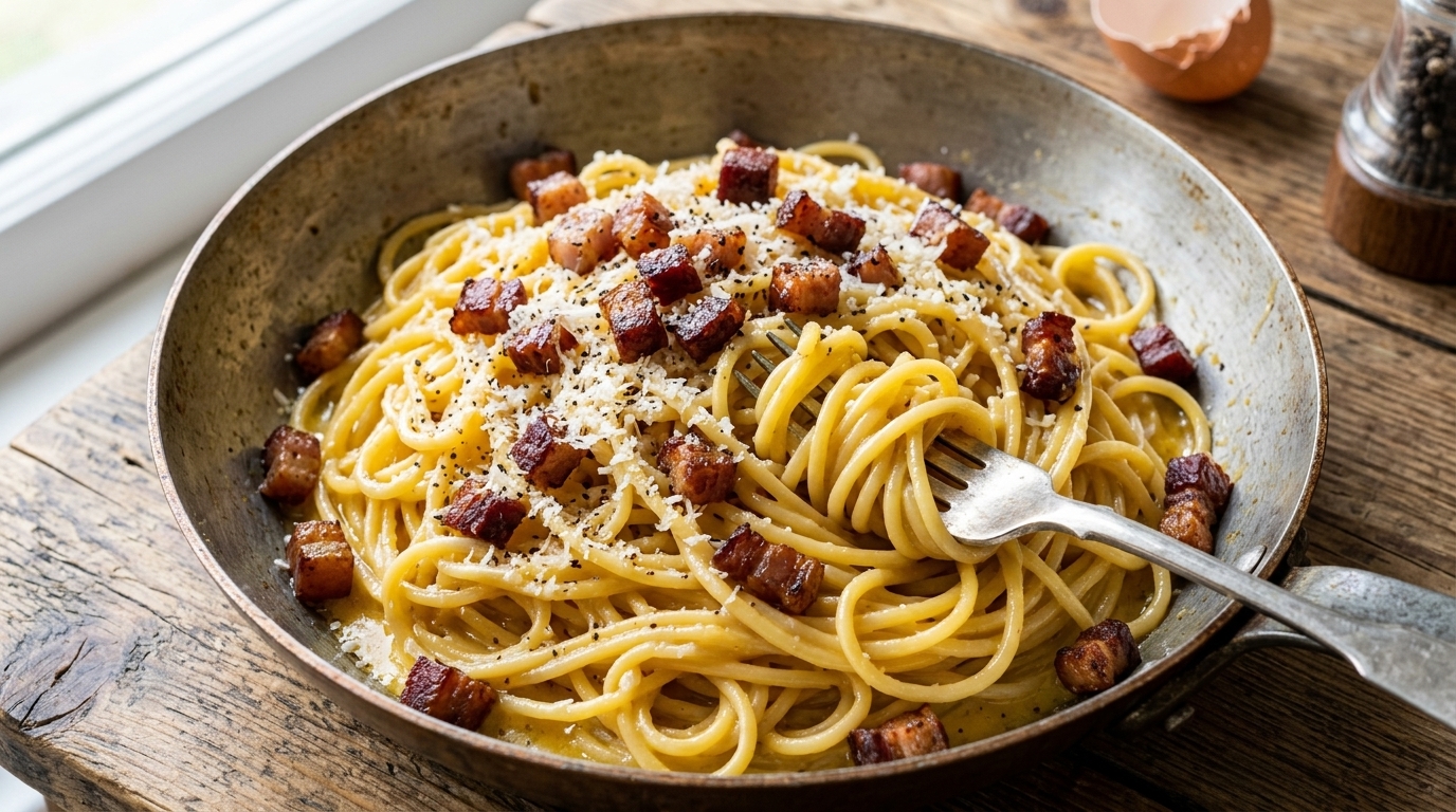 Autentyczne Rzymskie Spaghetti Carbonara
