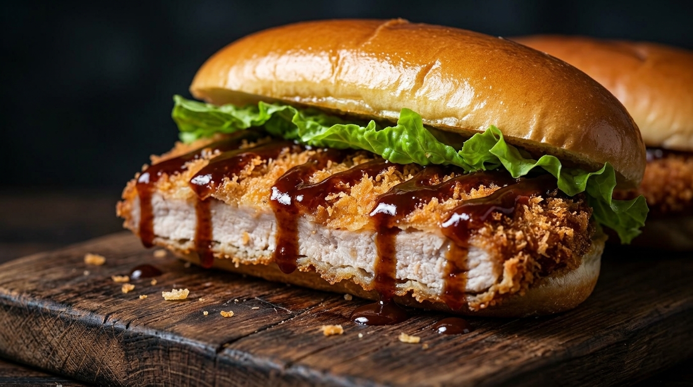 Katsu Sando - Japońska kanapka z chrupiącym schabem inspirowana anime