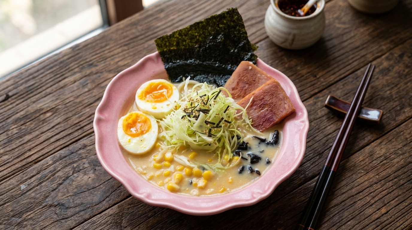 Bogaty, domowy ramen Tonkotsu z uniwersalnymi kostkami bulionowymi