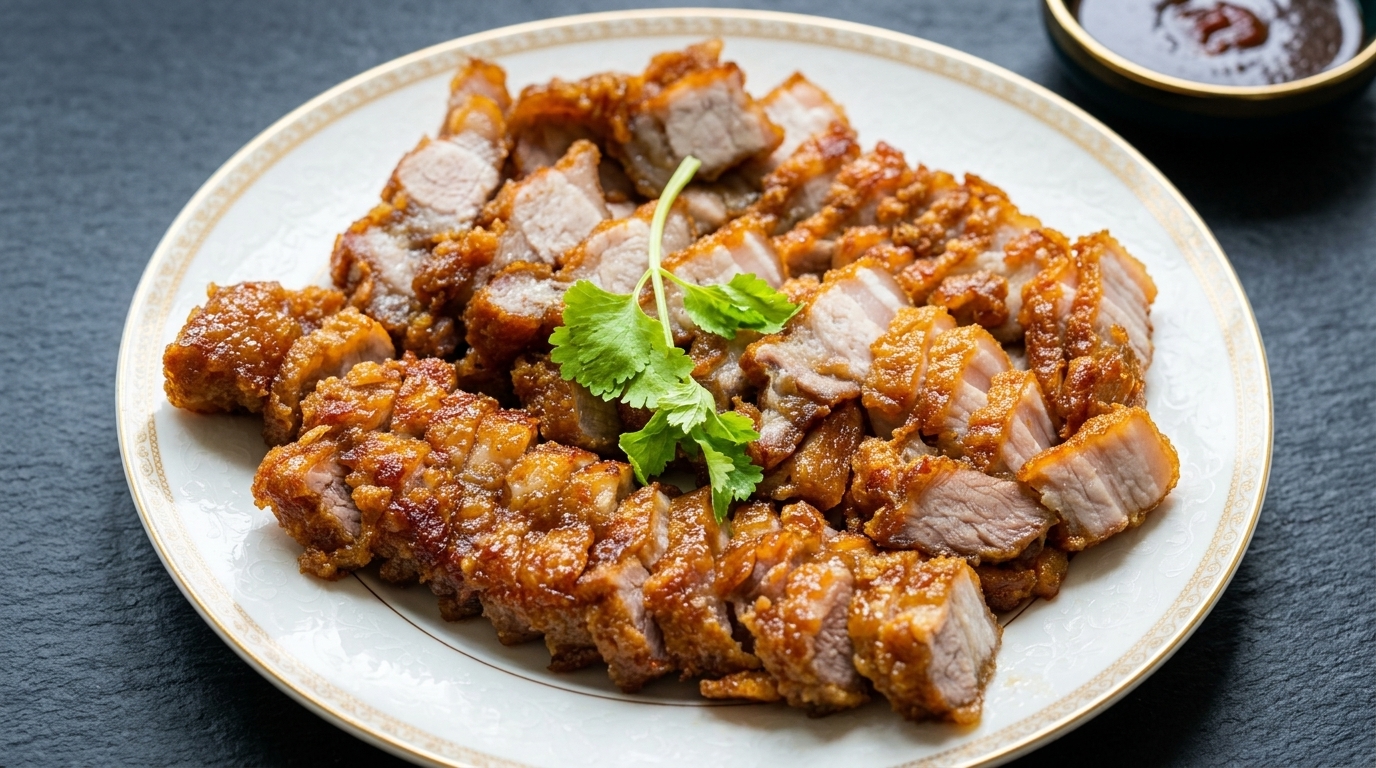 Chrupiący Boczek Smażony z Czosnkiem (Thịt Ba Chỉ Chiên Tỏi)