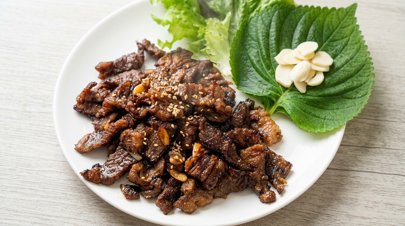 Marynowana grillowana wołowina w stylu Suwon Wang Galbi (Koreańskie BBQ)