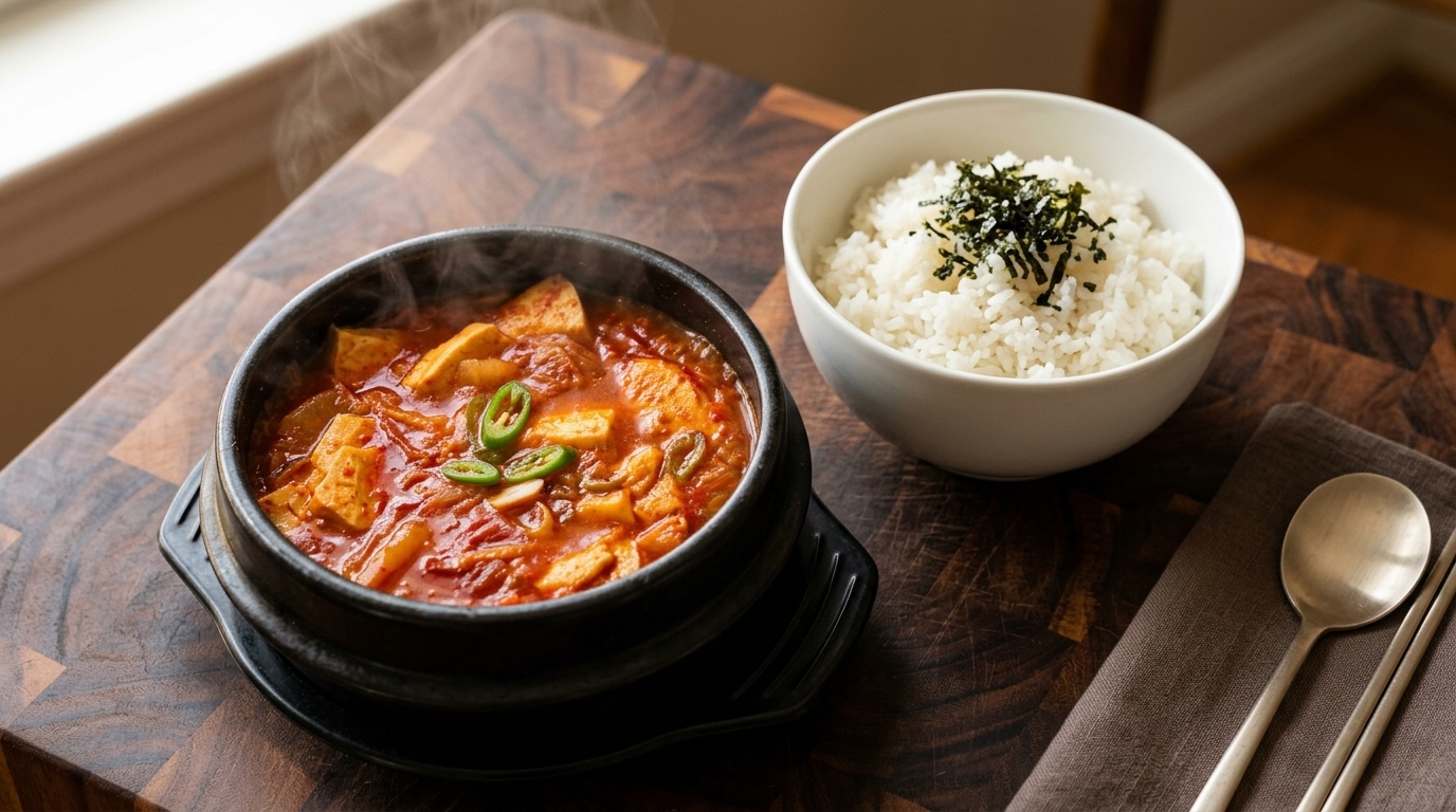 Autentyczna Zupa Kimchi z Tofu (Kimchi Jjigae)