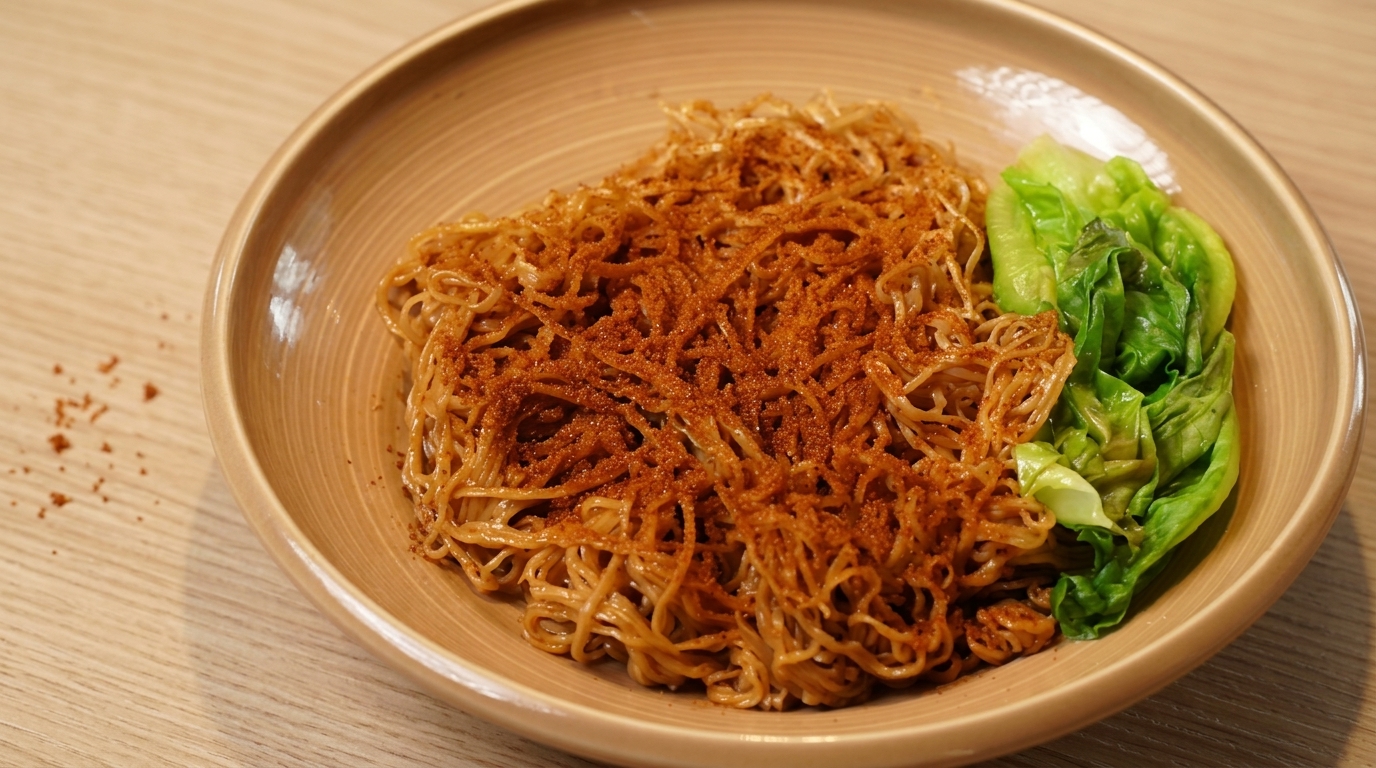 Makaron Lo Mein z Ikrą Krewetek w Stylu Hongkongu