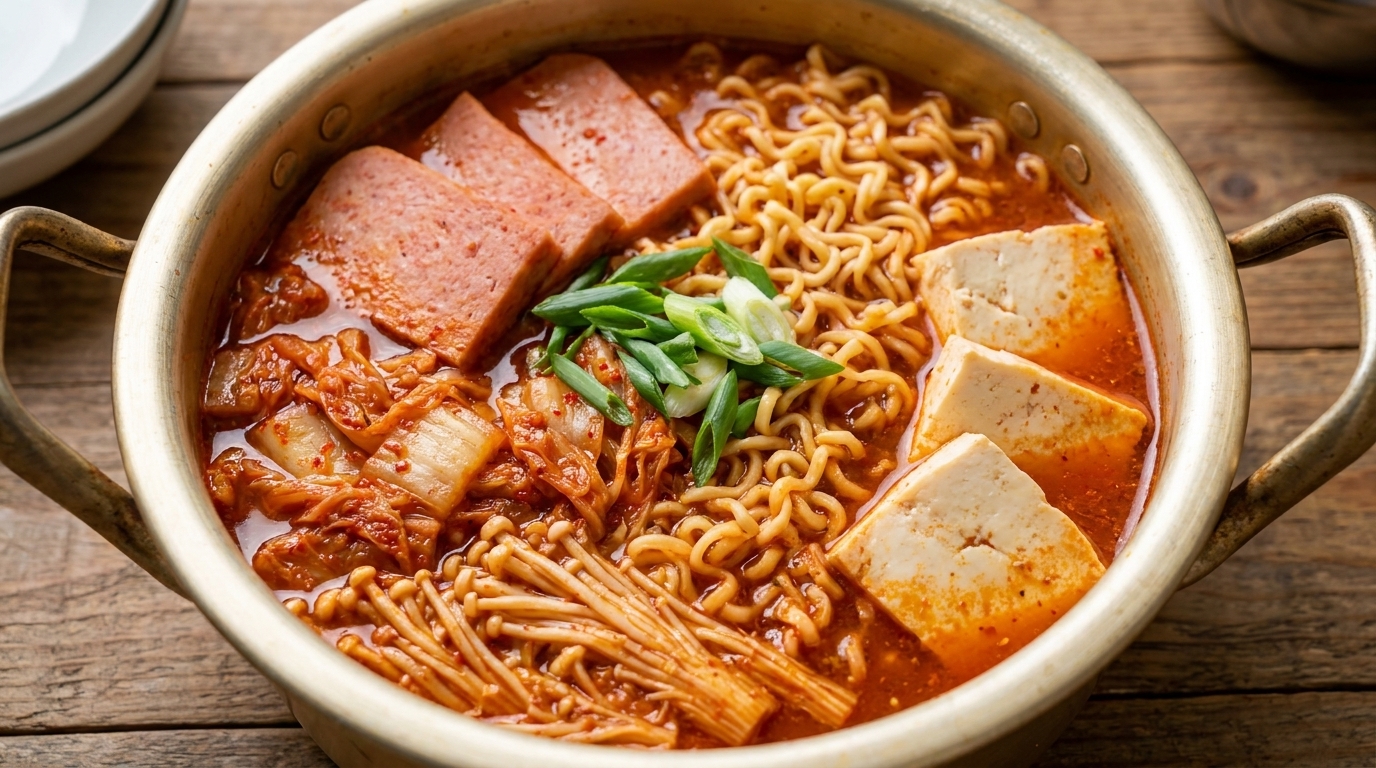 Klasyczne koreańskie danie jednogarnkowe: Budae Jjigae