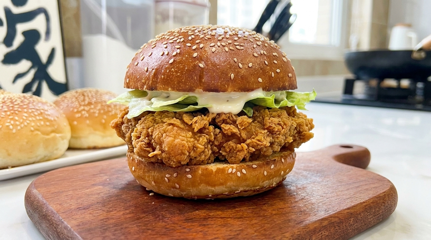 Domowy McSpicy Chicken Burger