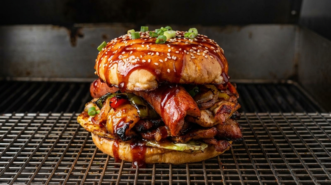 Wieżowiec BBQ: Szaszłykowy Burger Fusion