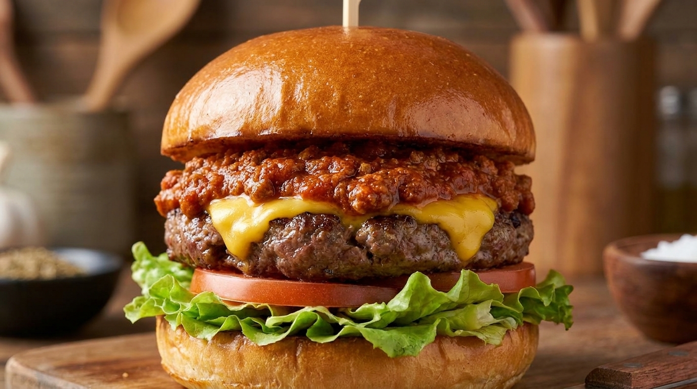 Meksykański Burger z Chili i Wołowiną