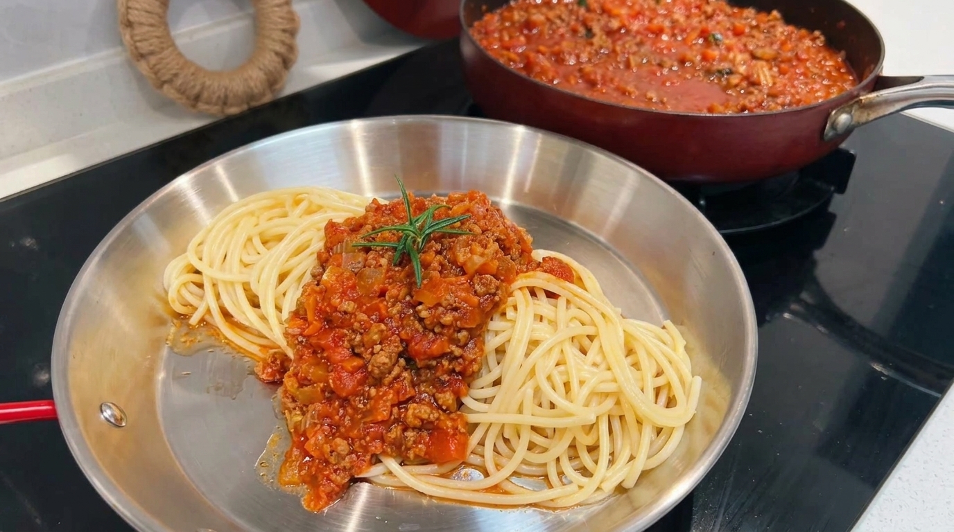 Klasyczne spaghetti bolognese (włoski sos mięsny)