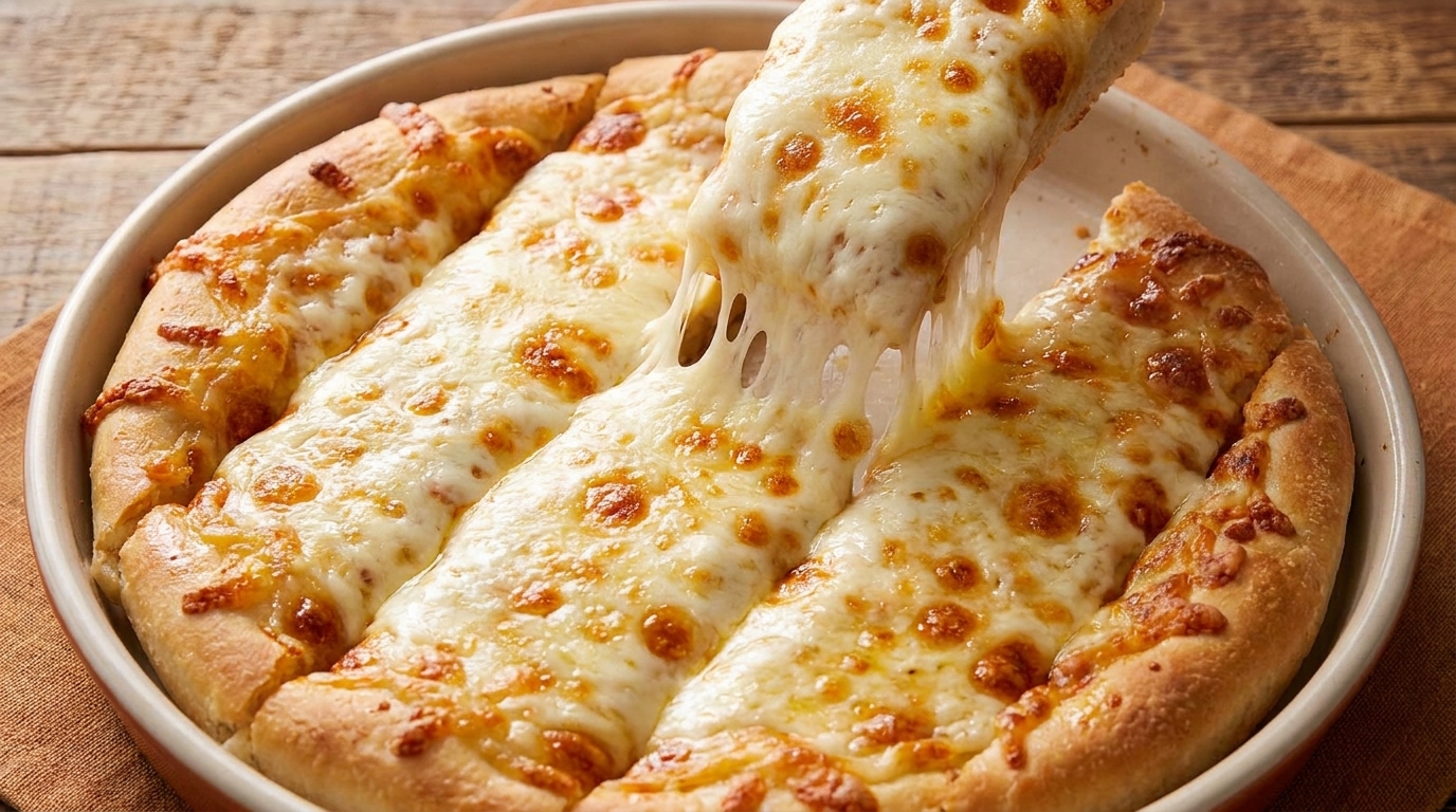 Domowe serowe paluszki chlebowe a la pizza