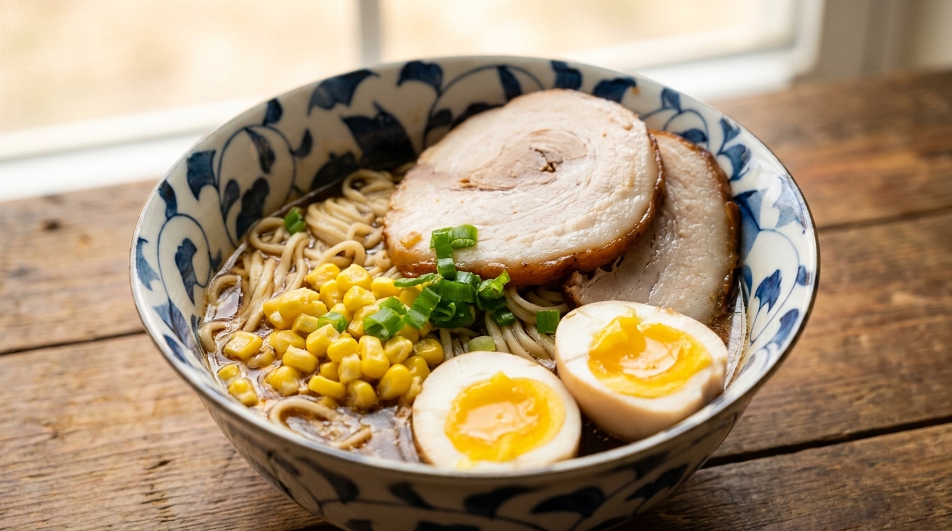 Domowy Shoyu Ramen z boczkiem Chashu