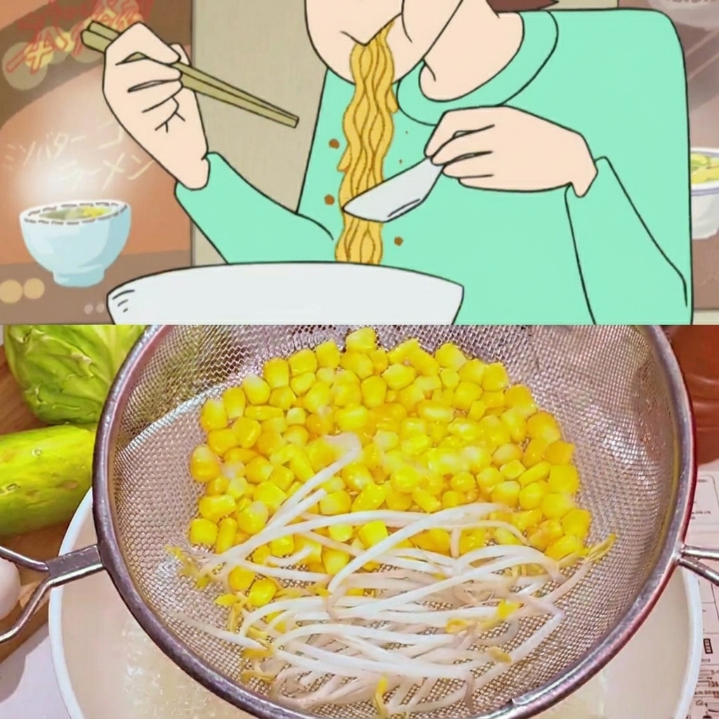 Makaron ramen gotujący się w garnku z wrzącą wodą.
