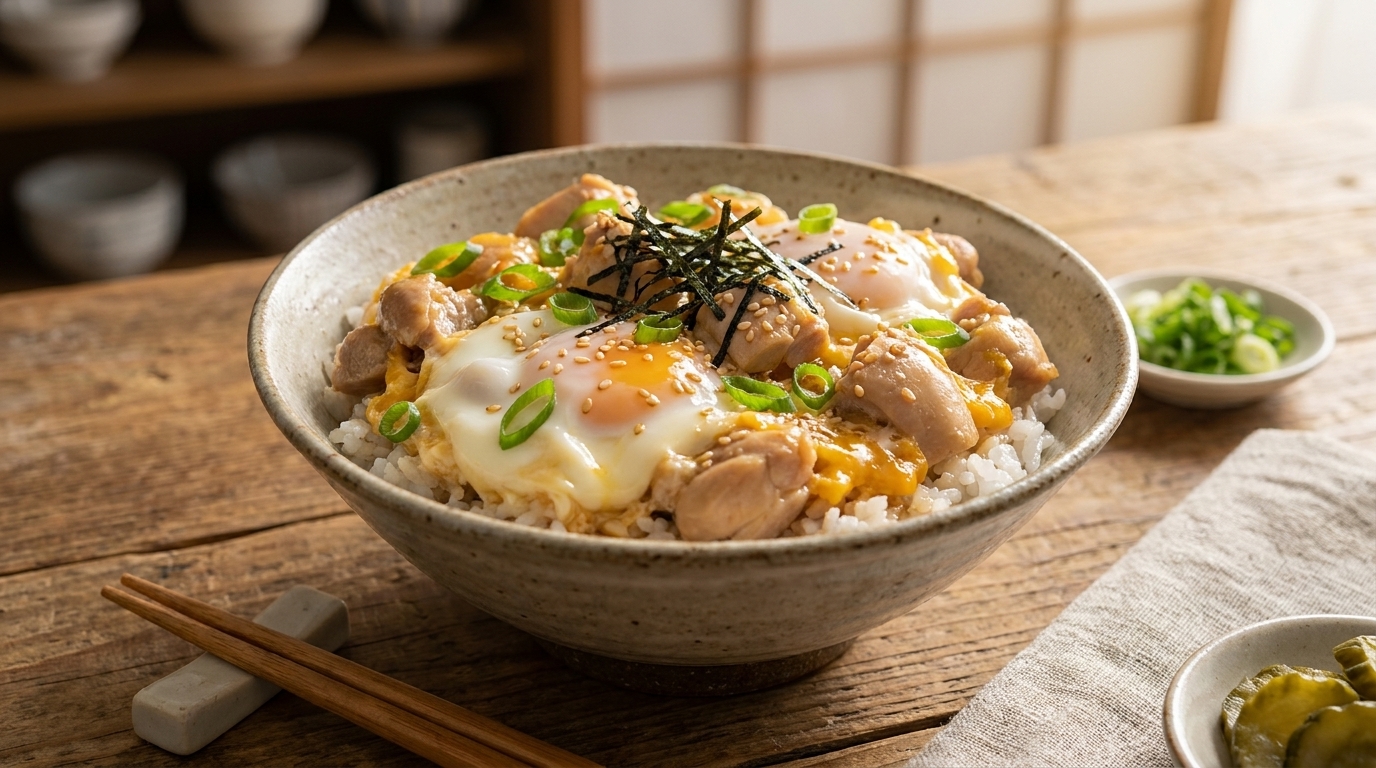 Kultowe Japońskie Oyakodon (Miska z Kurczakiem i Jajkiem)