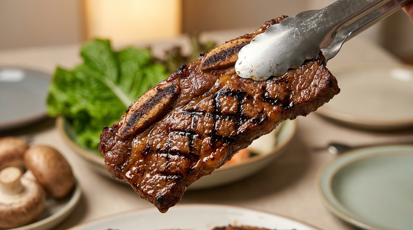 Koreańskie grillowane żeberka wołowe (Galbi)