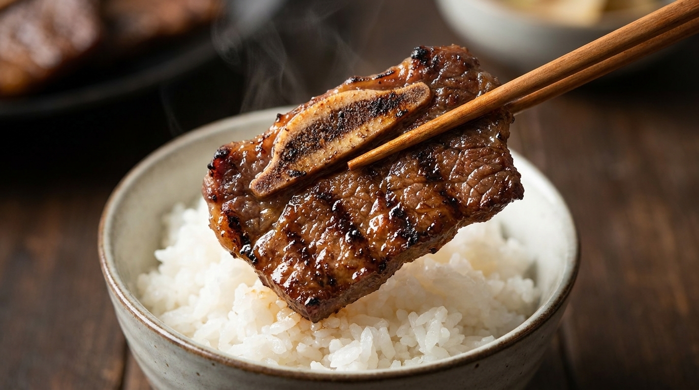 Klasyczne koreańskie LA Galbi (grillowane żeberka wołowe)
