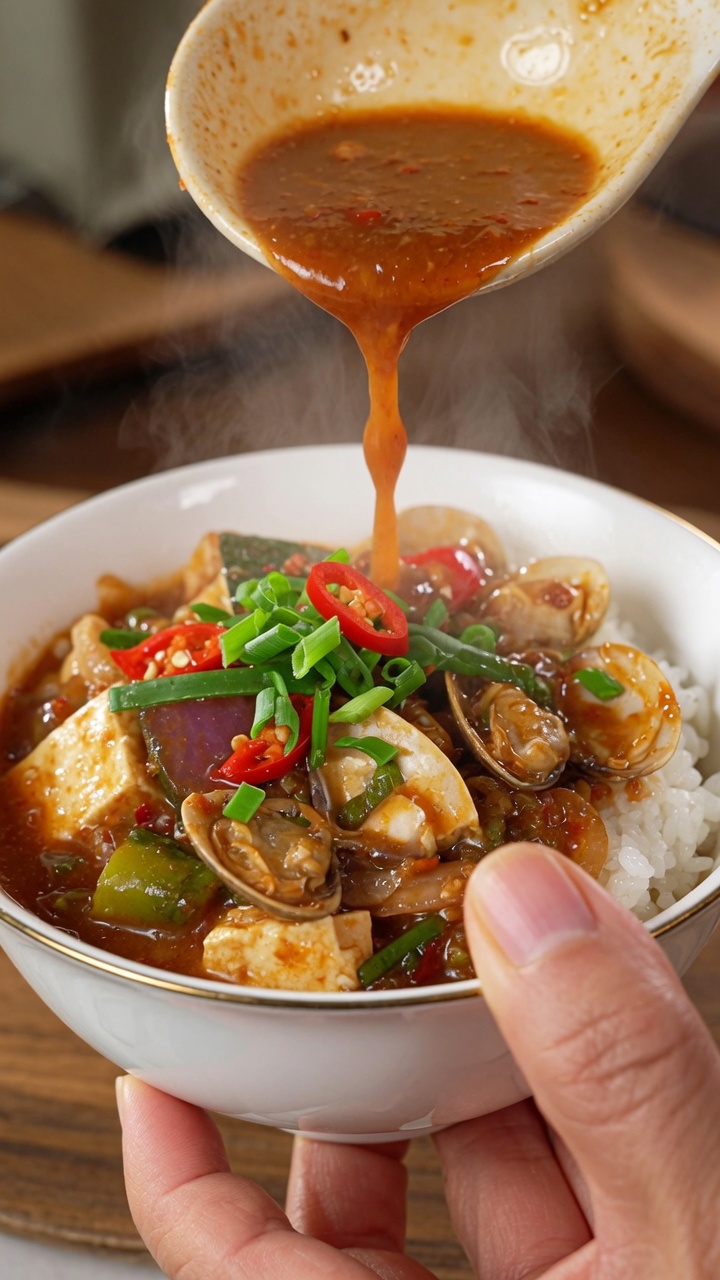 Klasyczny koreański gulasz z pasty sojowej (Doenjang-jjigae)