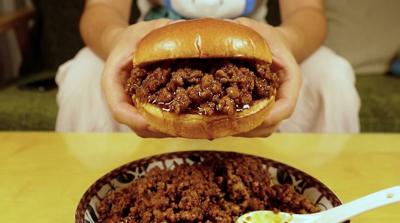 Klasyczny amerykański burger Sloppy Joe