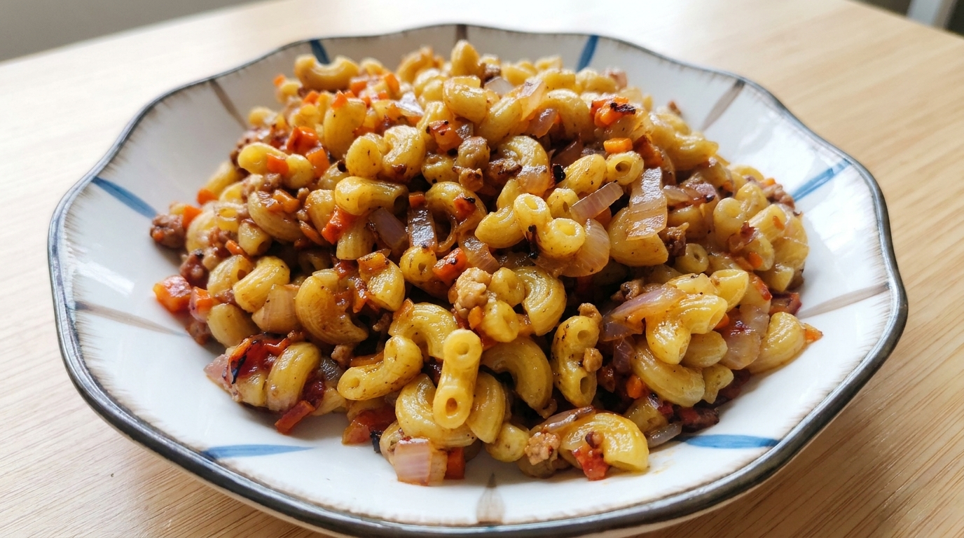 Wytrawne makaronowe stir-fry z sosem z czarnego pieprzu