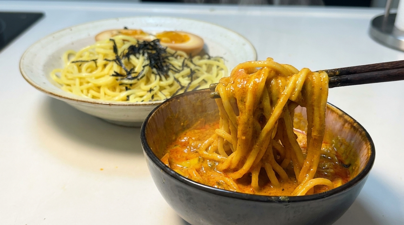 Japońskie Curry Tsukemen (Makaron do maczania)
