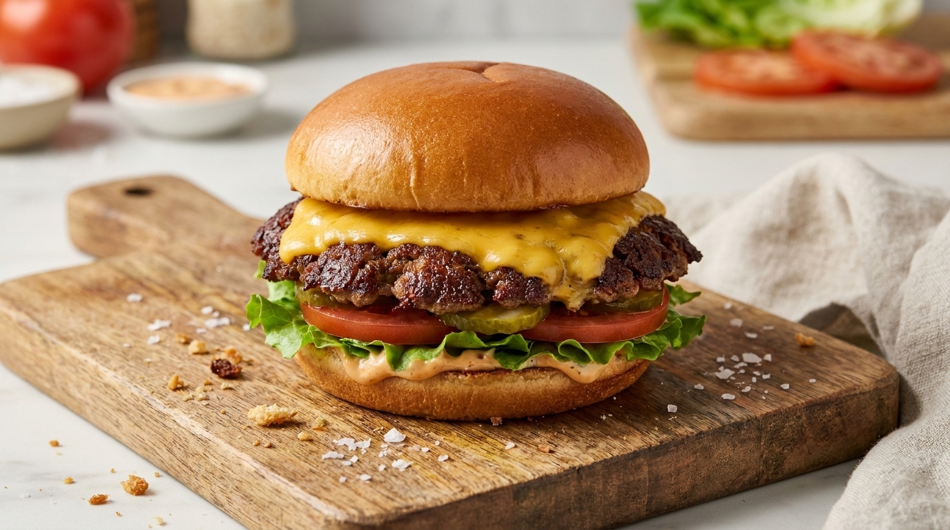 Klasyczny Smash Burger z serem