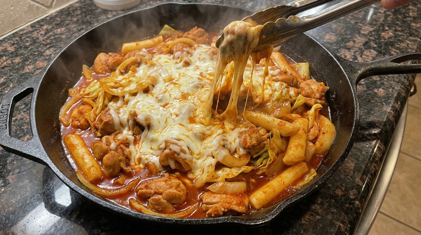 Koreańskie pikantne kurczak stir-fry (Dakgalbi)