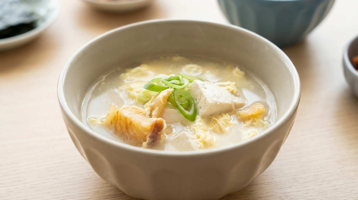 Koreańska zupa z suszonego mintaja (Bugeo-guk)
