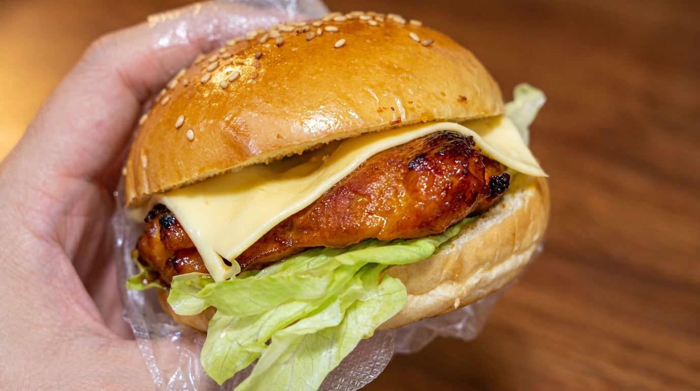 Domowy Burger z Kurczakiem Teriyaki