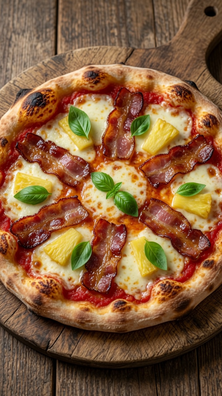Domowa pizza hawajska z boczkiem