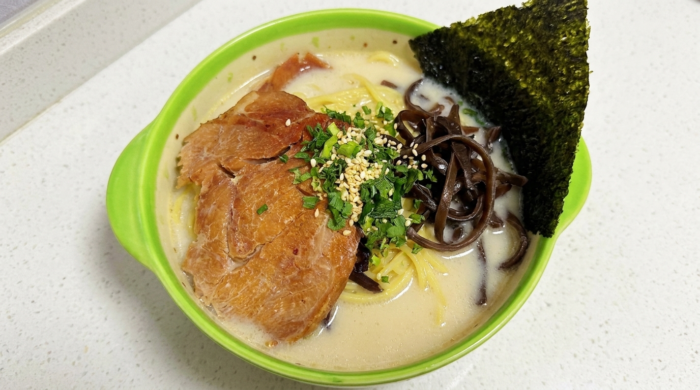 Bogaty i kremowy Ramen Tonkotsu z Chashu