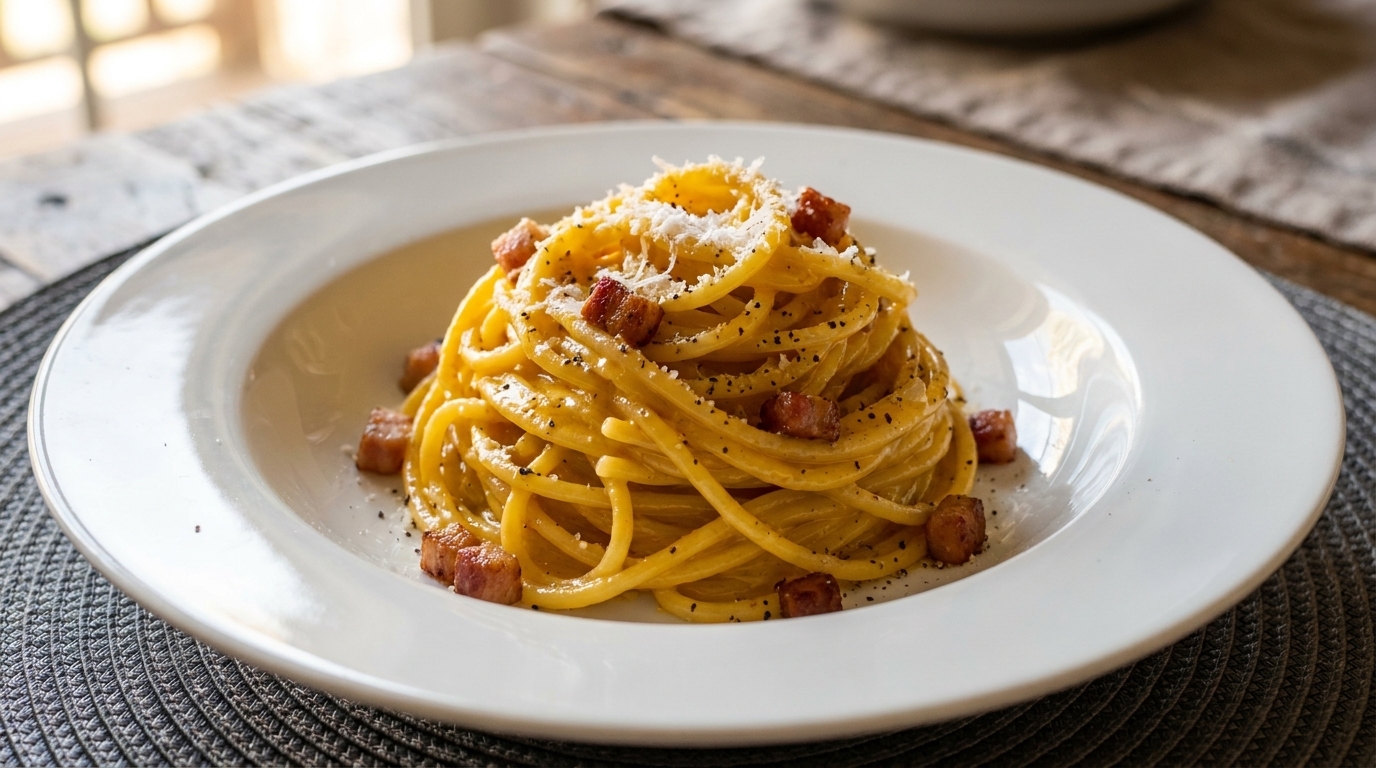 Autentyczne włoskie Spaghetti Carbonara
