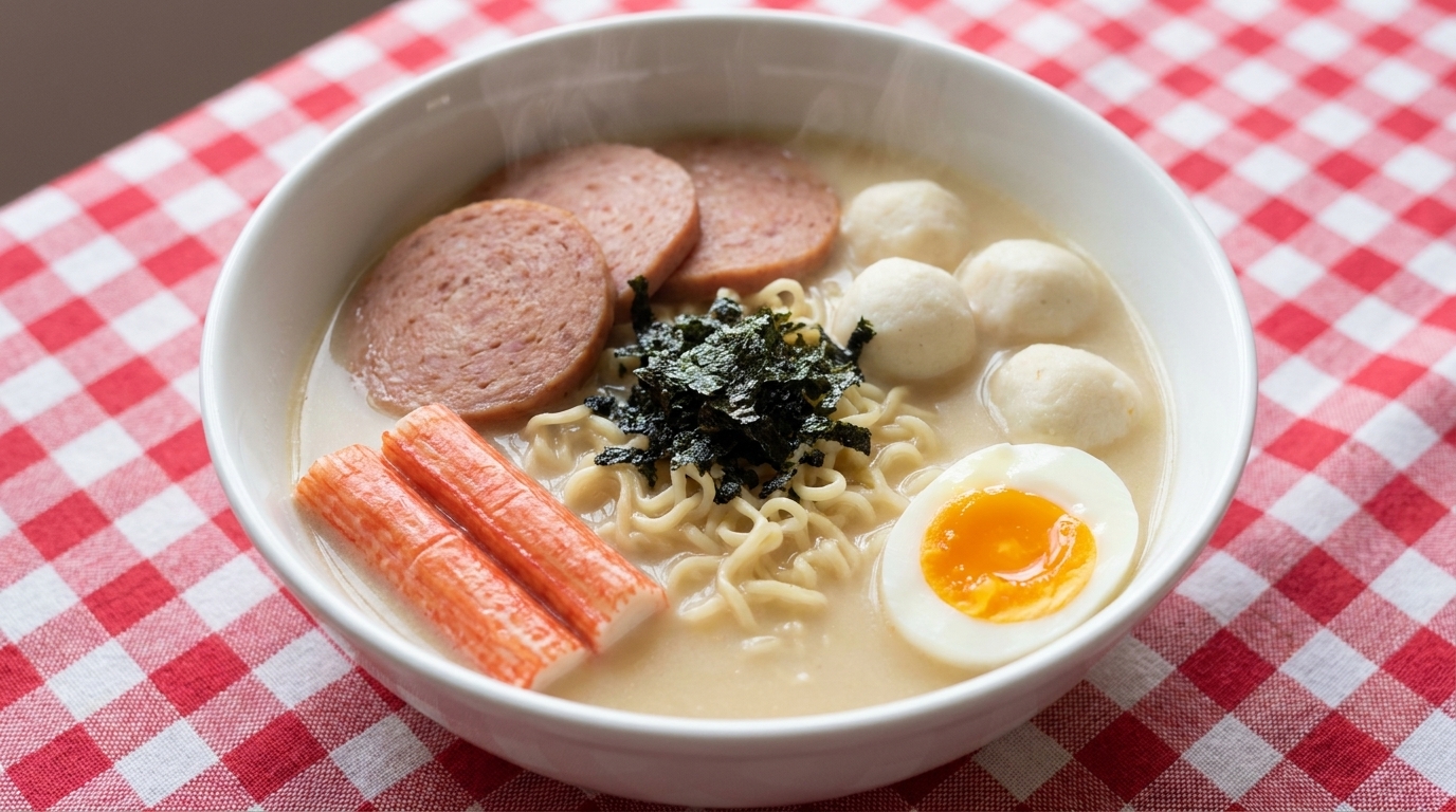 Szybki ramen w stylu Tonkotsu (w 10 minut)