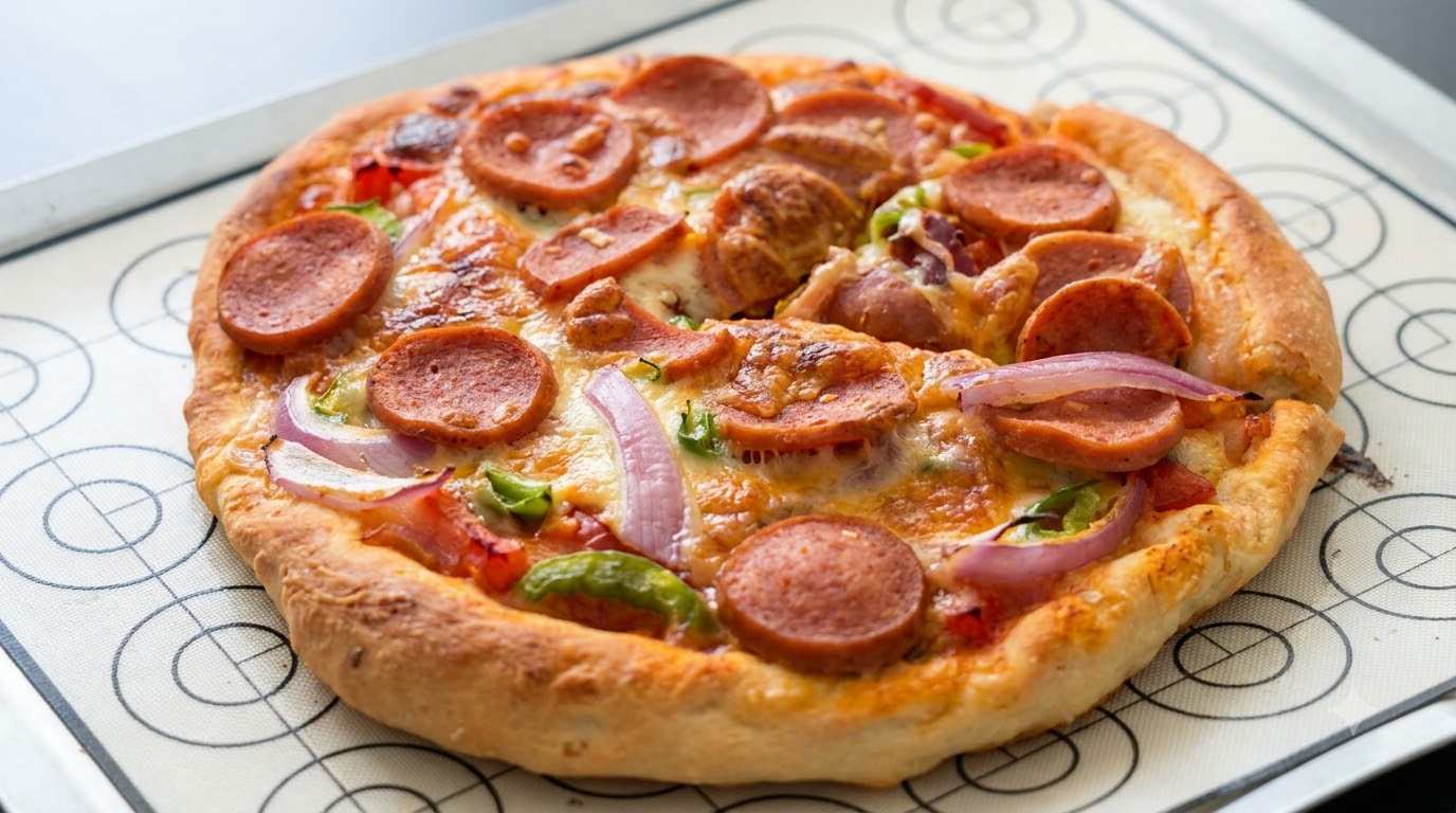 Domowa Pizza z Pomidorami i Kiełbasą