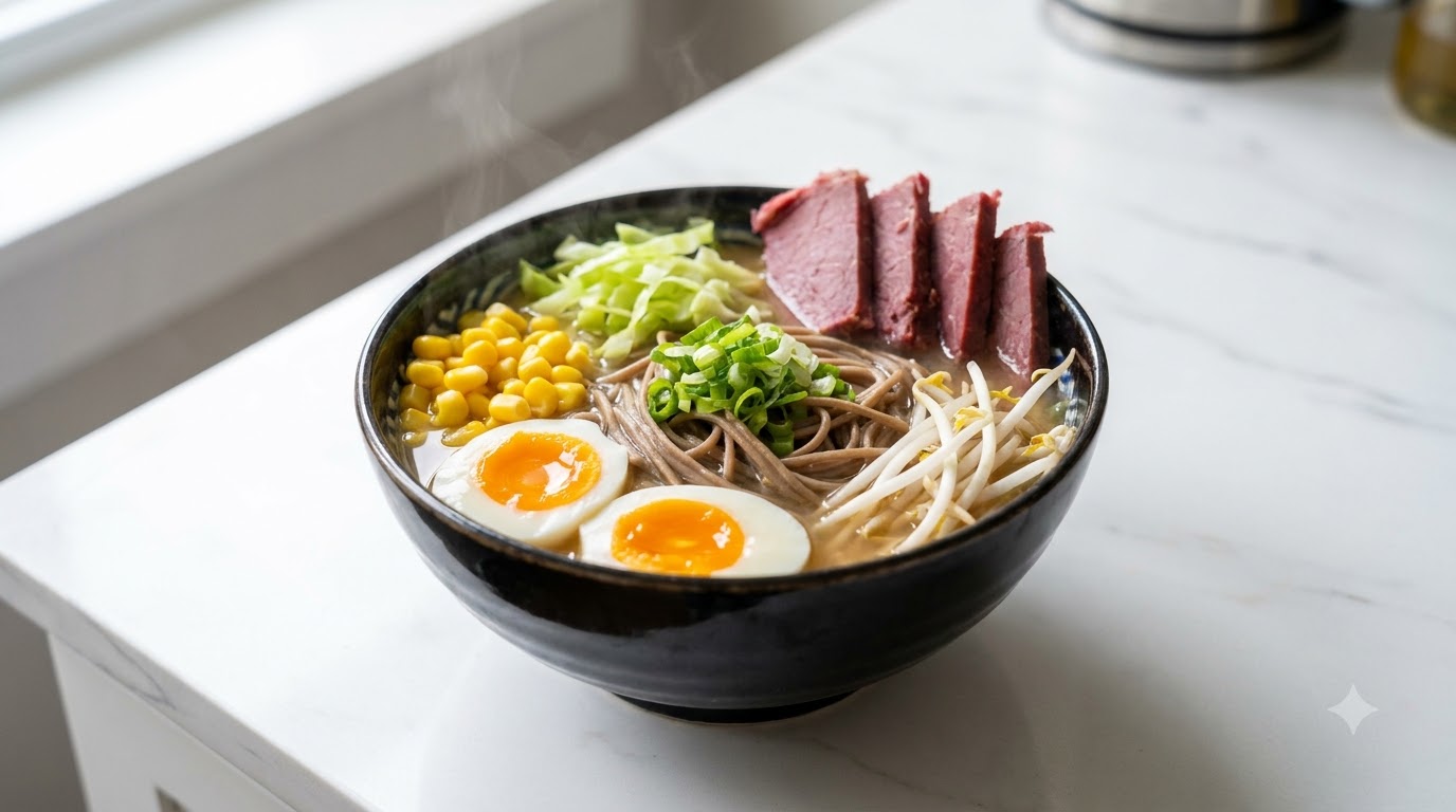 Niskotłuszczowy Ramen Miso z Makaronem Gryczanym