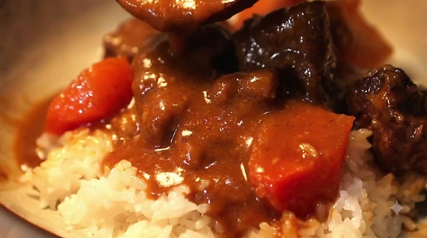 Bogate i aromatyczne curry z mostkiem wołowym i ryżem