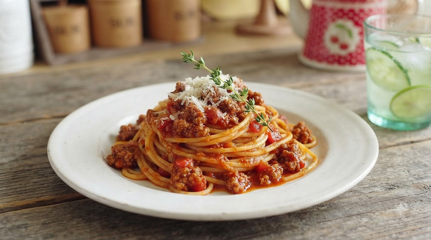 Autentyczny włoski makaron Bolognese (Ragù alla Bolognese)